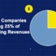 Pie chart showing fintech 25% share of banking revenues