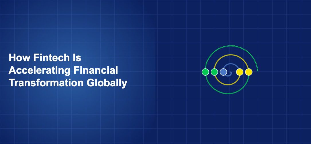 Accelerating spiral with financial transformation milestones and speed indicators on dark blue background