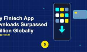 Phone with app grid and download arrow