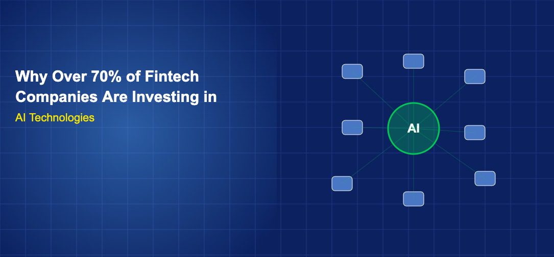 Central AI node connected to company blocks in network pattern on dark blue grid