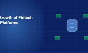 Database cylinder with API connection nodes on dark blue grid background