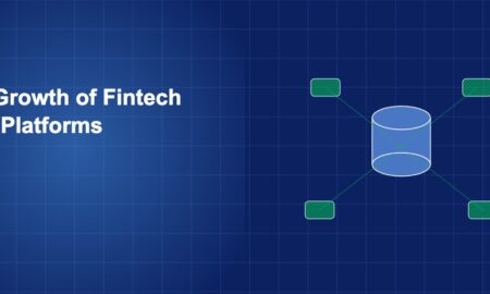 Database cylinder with API connection nodes on dark blue grid background