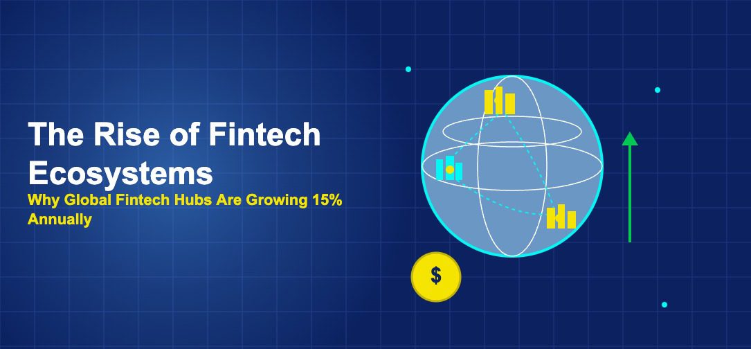 Globe with city building clusters connected by dashed lines and green growth arrow
