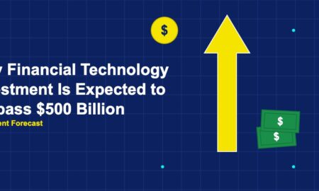 Large upward arrow with paper money