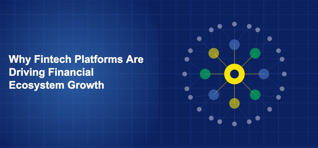 Expanding ecosystem web with platform hub and radiating connection branches on dark blue background