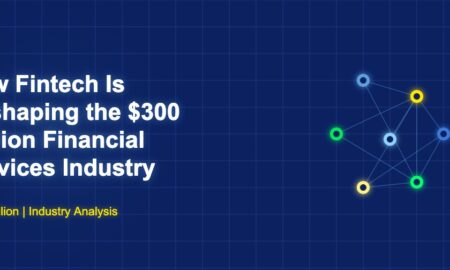 Network diagram showing fintech reshaping global financial services