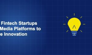 Illustration of lightbulb concept with geometric shapes on dark blue background