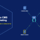Infographic showing headless CMS for marketing with content layer, web delivery, mobile channel and IoT kiosk delivery