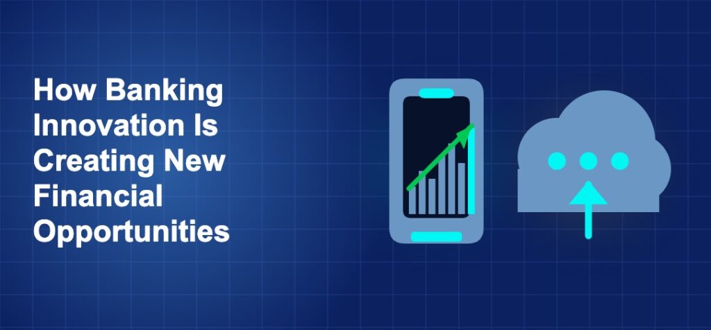 Dark blue fintech illustration with + icons in side-by-side composition