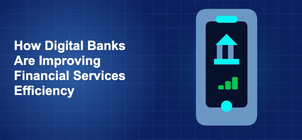 Dark blue fintech illustration with icons in solo composition