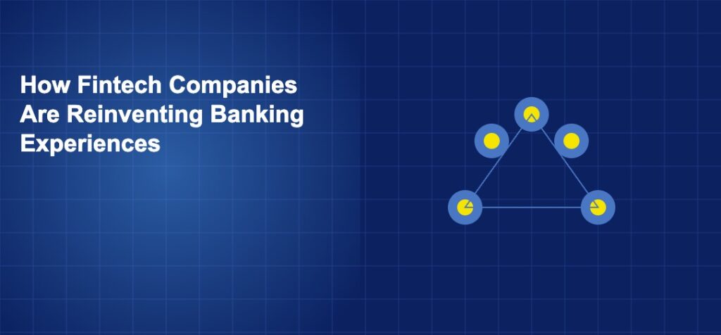 Connected circuit nodes with highlighted center representing fintech-driven redesign of banking experiences