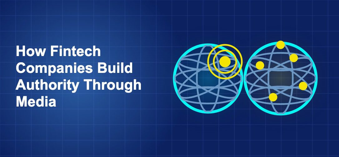 Dark blue fintech illustration with + icons in side-by-side composition