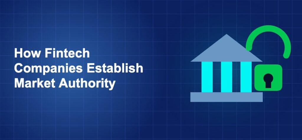 Dark blue fintech illustration with icons in solo composition