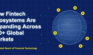 Illustration of globe representing financial technology and digital innovation
