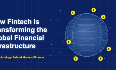 Illustration of globe representing financial technology and digital innovation