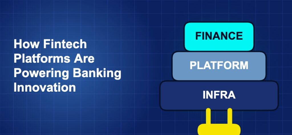 Dark blue fintech illustration with icons in solo composition