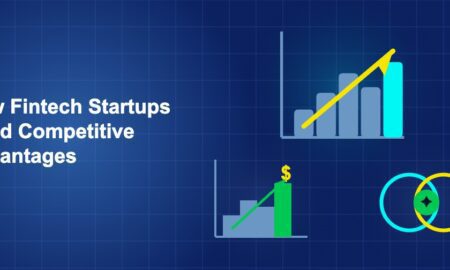 Dark blue illustration showing icon, icon, icon in triangle composition