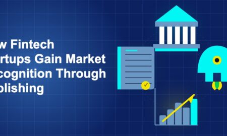 Dark blue illustration with iBanking and iStartup and iInvest and iLedger icons in circular composition