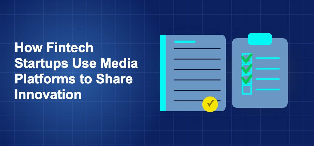 Dark blue fintech illustration with + icons in side-by-side composition