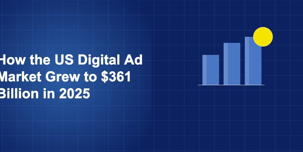 Three ascending blue bar chart columns with a yellow coin above the tallest bar on a dark navy background
