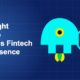 Dark blue fintech illustration with + icons in side-by-side composition