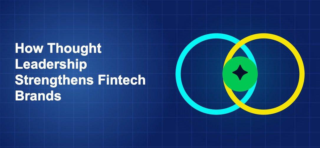 Dark blue fintech illustration with icons in solo composition