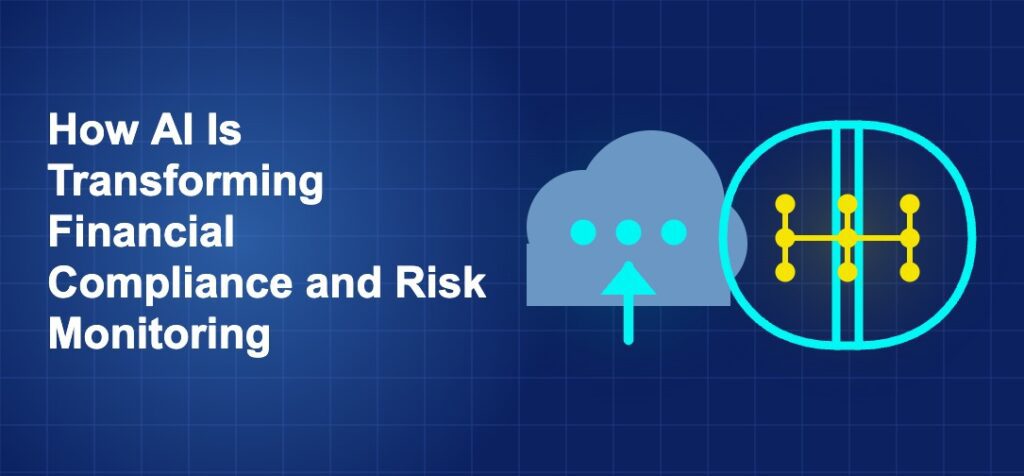 Dark blue fintech illustration with + icons in side-by-side composition