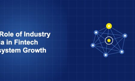 Illustration of network concept with geometric shapes on dark blue background