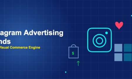 Instagram camera icon with shopping bag heart and image grid