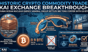 KAI Exchange Leads the Future of Trade Finance as 0.9 BTC Finalizes 380-Ton Copper Deal