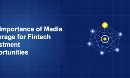 Illustration of network concept with geometric shapes on dark blue background