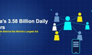 Network of connected people silhouettes with smartphone