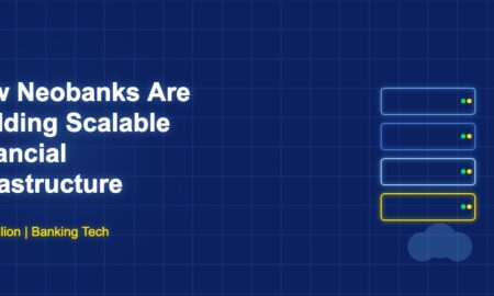 Server stack diagram showing scalable neobank infrastructure components