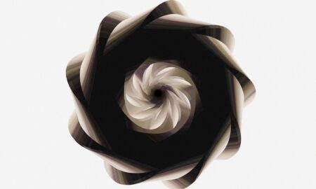 Quantum computing technology concept with abstract digital visualisation representing the intersection of quantum mechanics and business applications