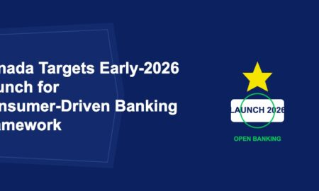 Golden maple leaf with white launch 2026 banner and green countdown circle on dark blue background