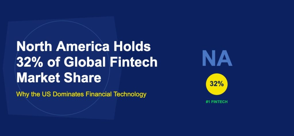 Large blue NA letters with golden 32 percent badge and number one fintech label on dark blue background