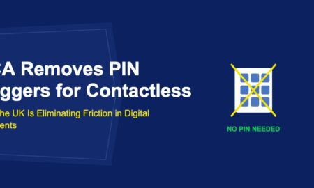 White PIN keypad with golden X cross-out marks and green no PIN needed label on dark blue background