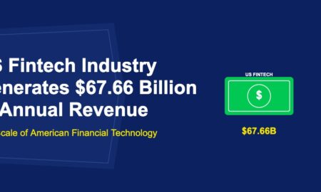 Green US dollar bill design with white dollar sign and 67.66 billion label on dark blue background