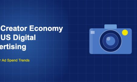 Blue camera body with a circular dark lens, lens shine highlight, and a yellow shutter button on the top