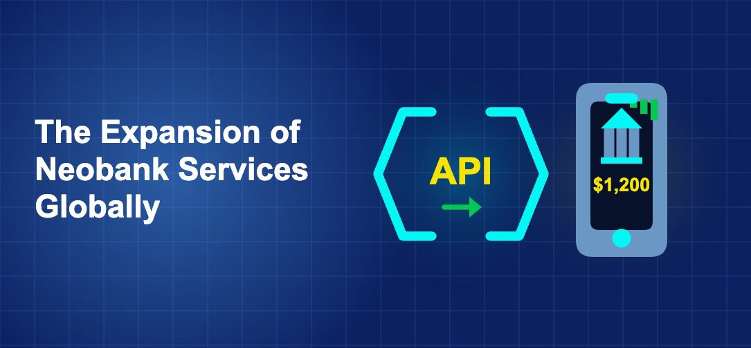 Dark blue fintech illustration with + icons in side-by-side composition