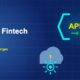 Dark blue fintech illustration with ++ icons in triangle composition