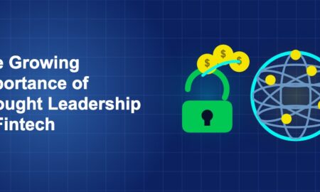 Dark blue fintech illustration with + icons in side-by-side composition