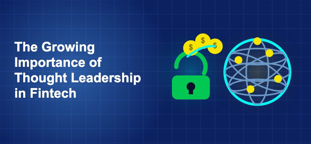 Dark blue fintech illustration with + icons in side-by-side composition