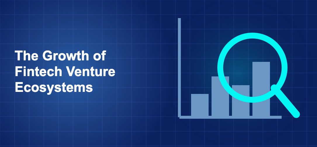 Dark blue fintech illustration with icons in solo composition