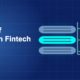 Dark blue fintech illustration with + icons in side-by-side composition