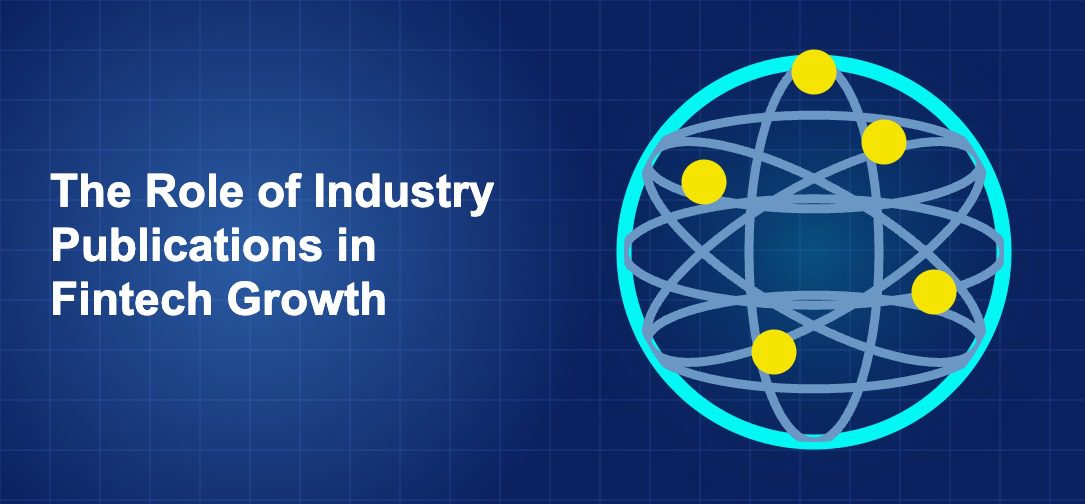 Dark blue fintech illustration with icons in solo composition