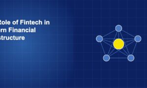 Network of connected nodes with a central hub representing modern fintech infrastructure layers