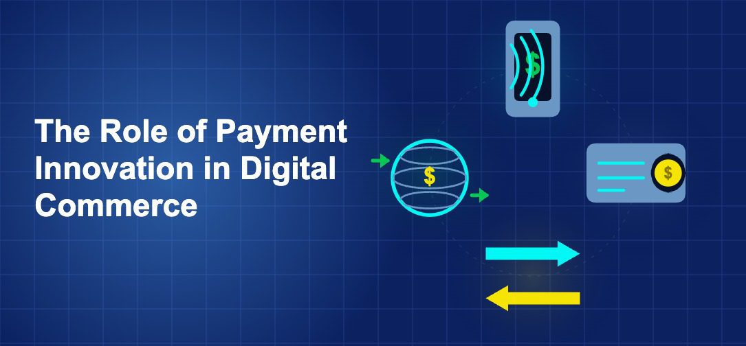 Dark blue illustration showing icon, icon, icon, icon in circular composition