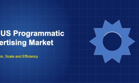 Large blue gear cog with ten teeth and a dark circular centre cutout on a navy grid background