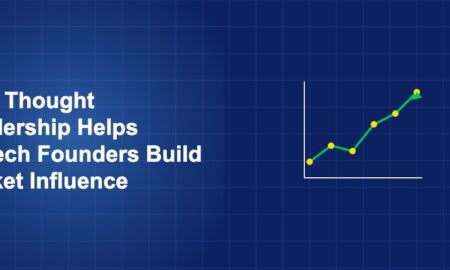 Illustration of chart up concept with geometric shapes on dark blue background